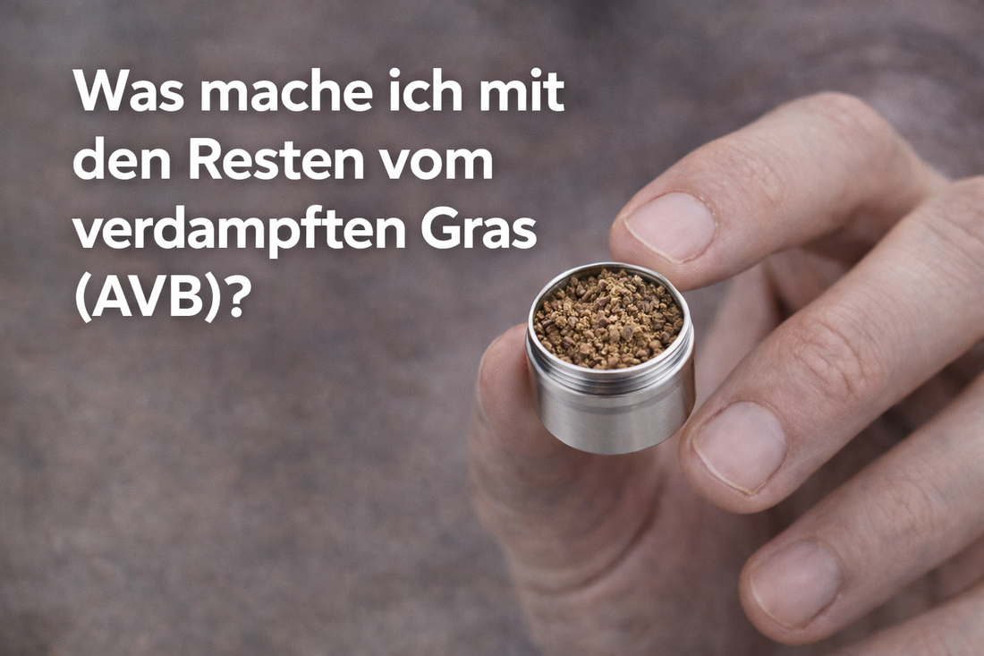 Dosierkapfel mit verdampften Gras