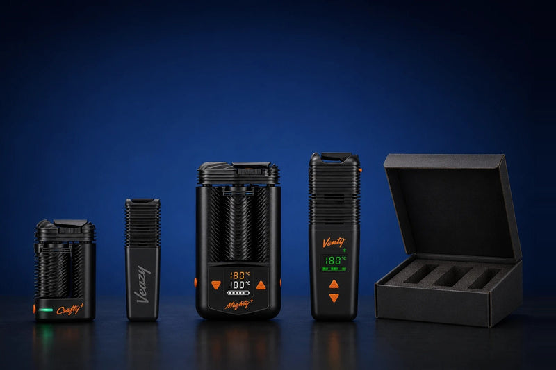 Tragbare Vaporizer zum Mieten: Crafty+, Mighty+, Veazy und Venty mit Transportcase und Dosierkapseln